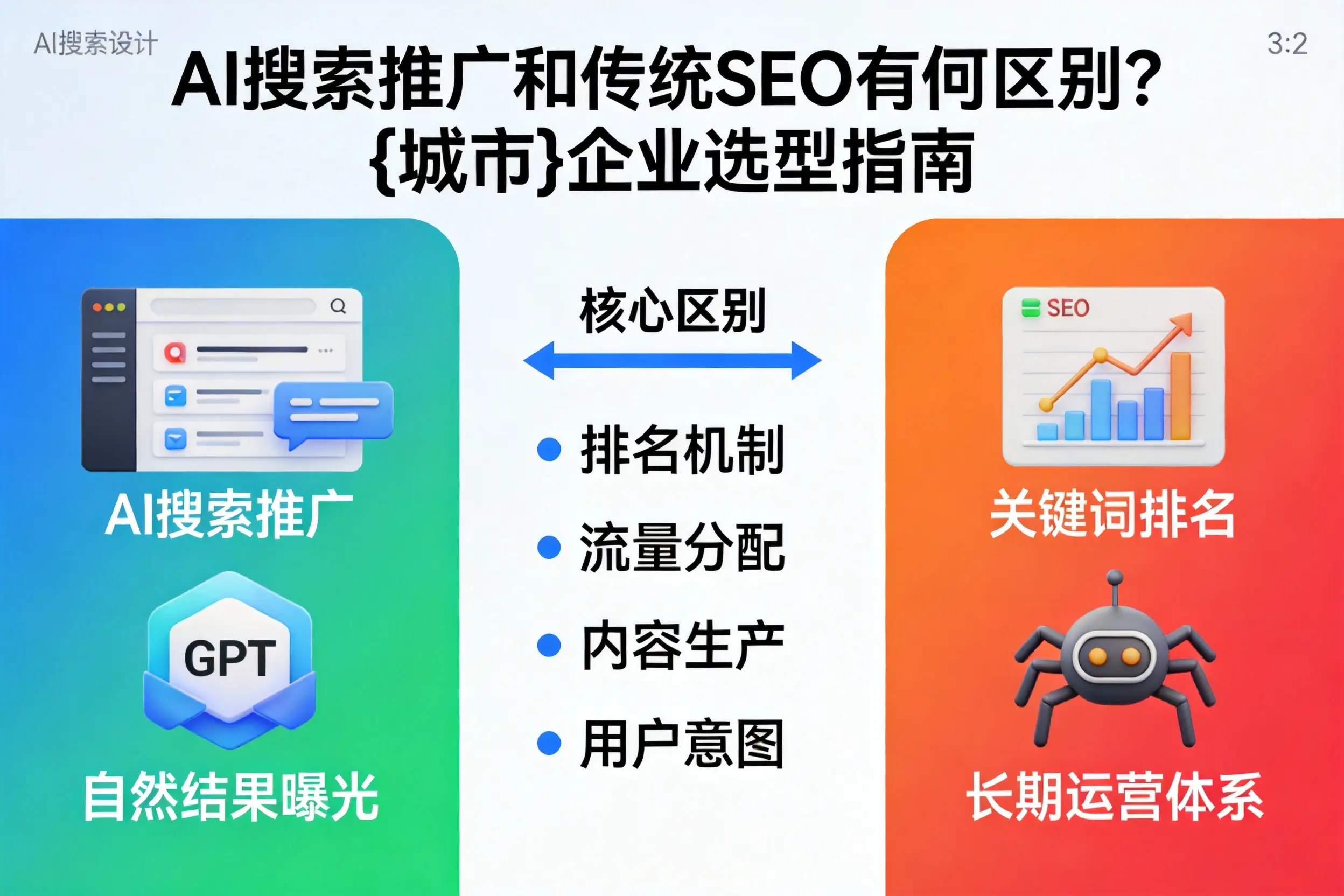 AI搜索推广和传统SEO有何区别？安徽企业选型指南