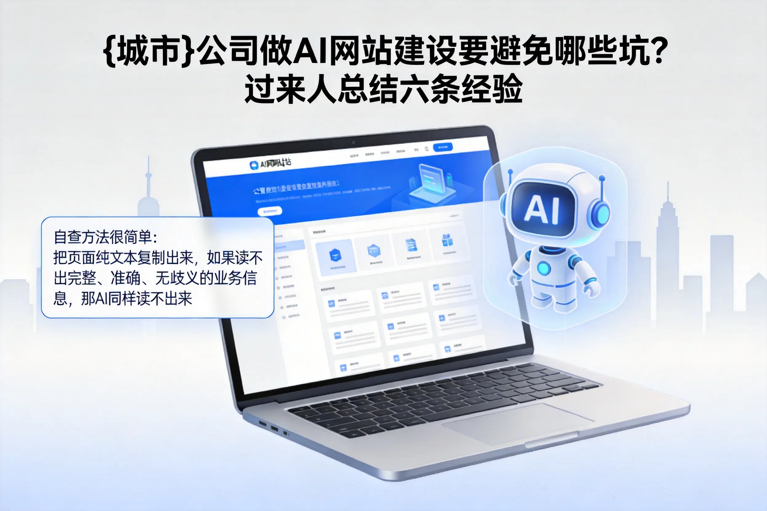 安徽公司做AI网站建设要避免哪些坑？过来人总结六条经验