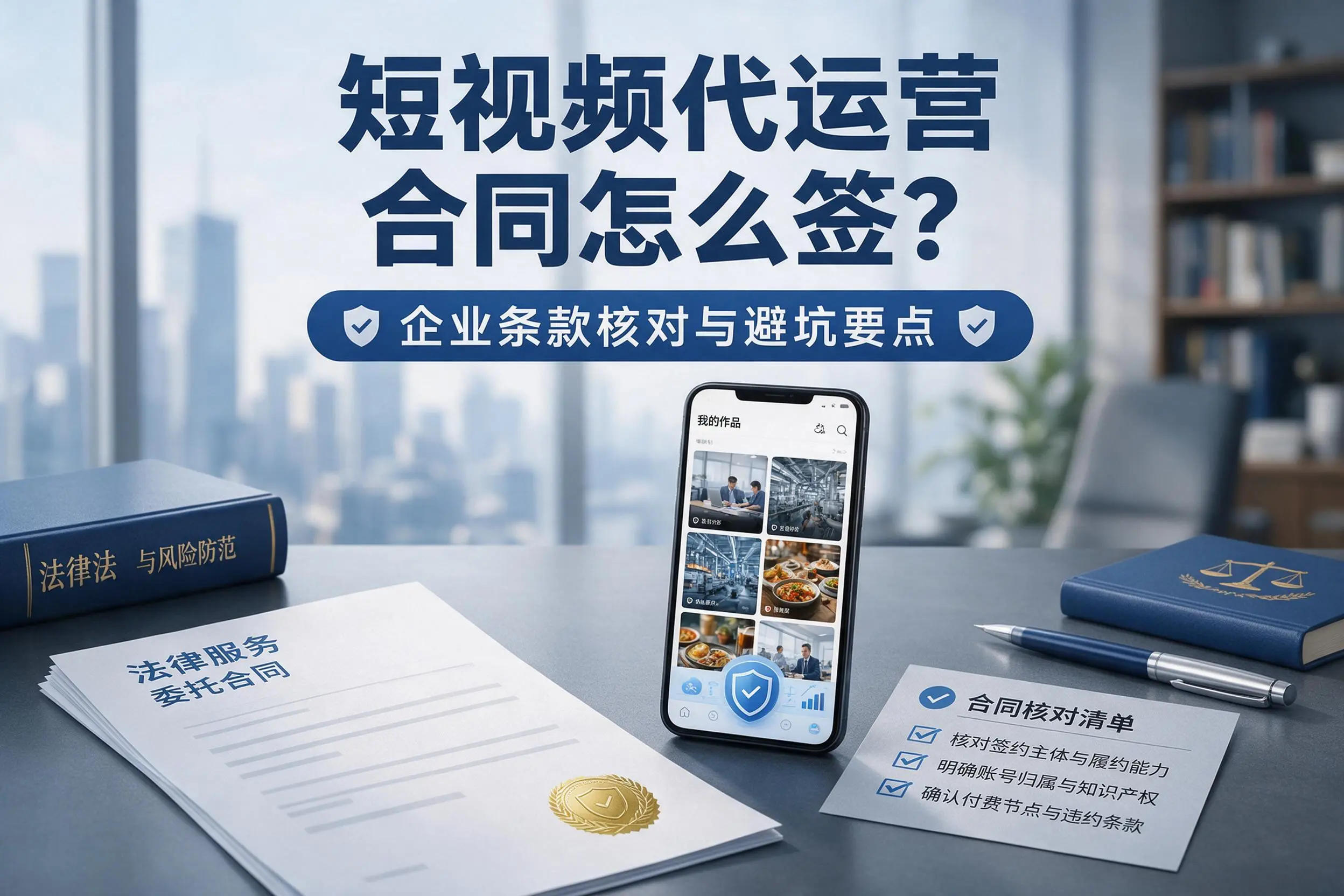 短视频代运营合同怎么签？安徽企业条款核对与避坑要点