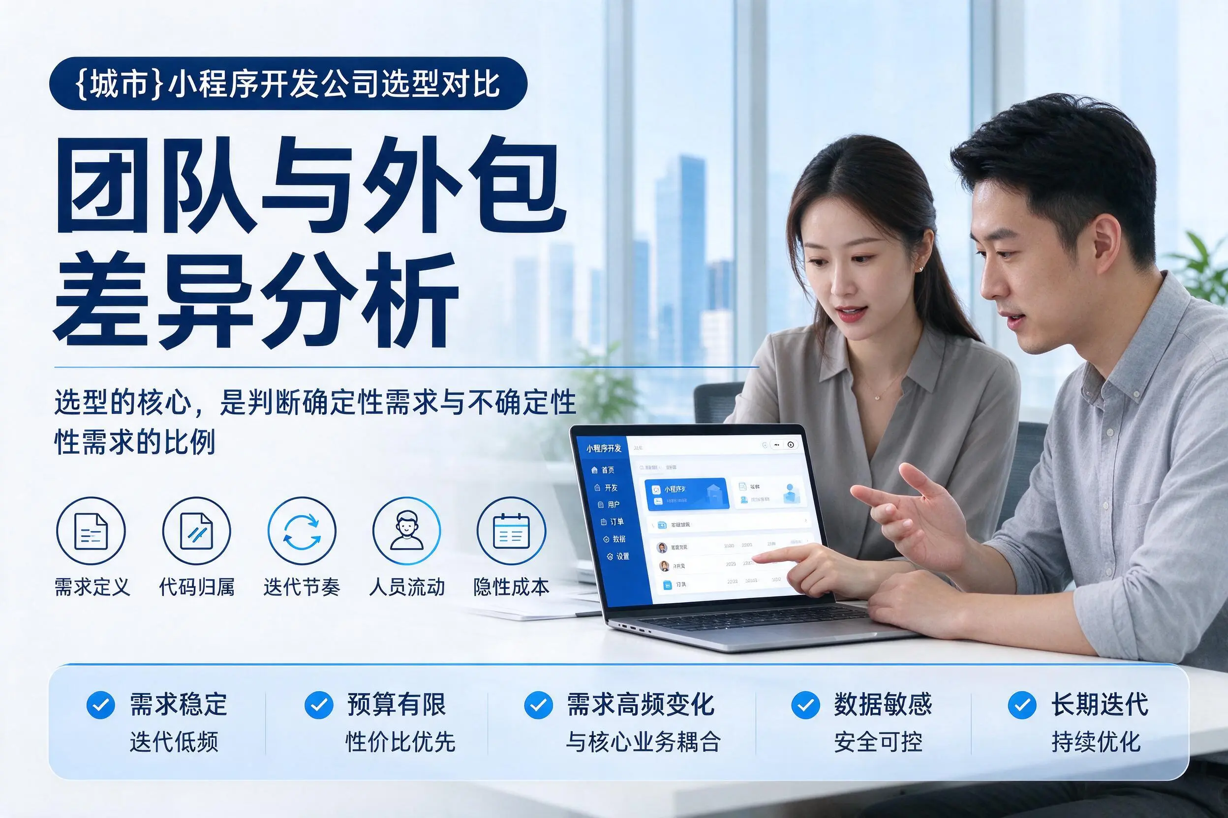 安徽小程序开发公司选型对比:团队与外包差异分析