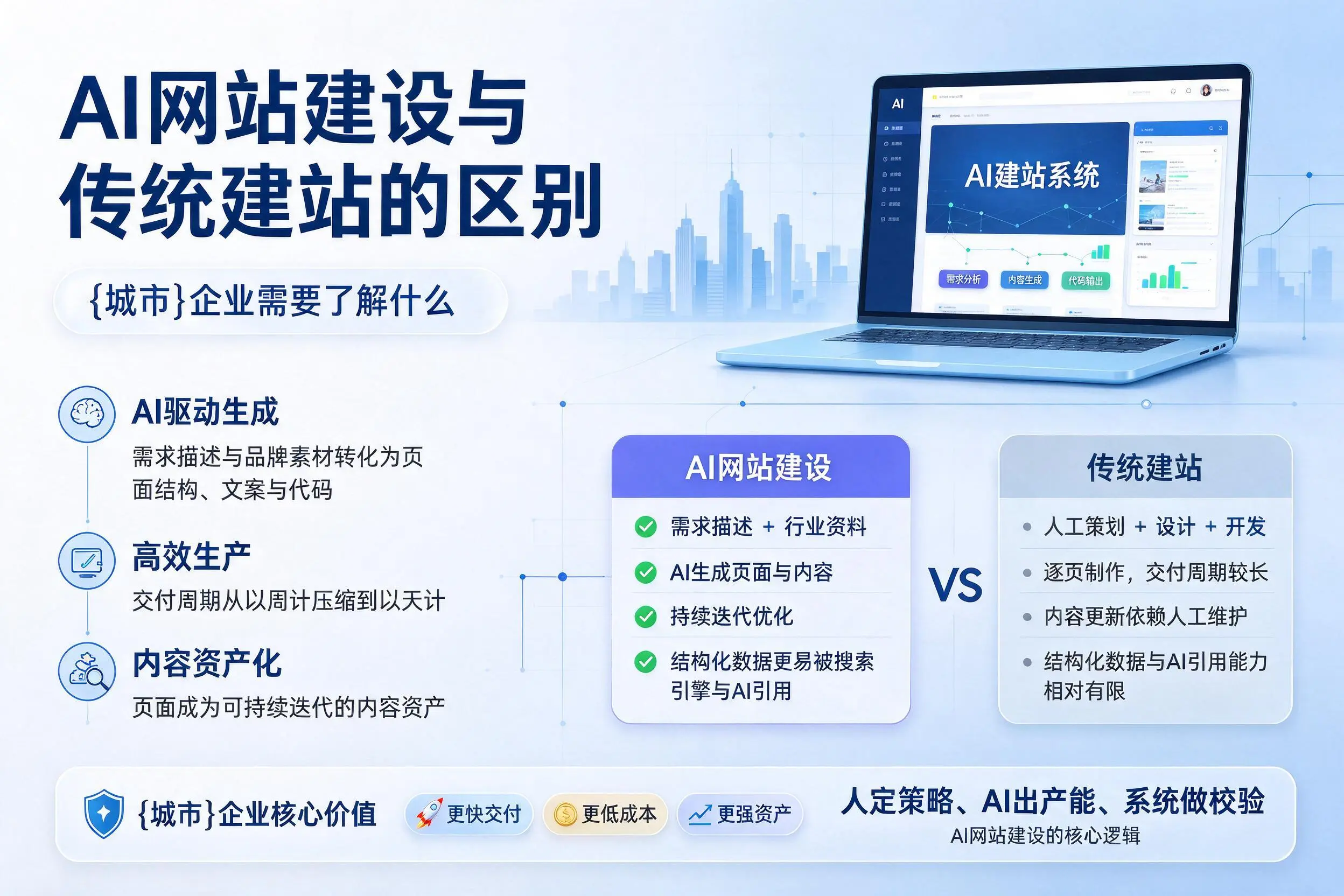 AI网站建设与传统建站的区别，安徽企业需要了解什么