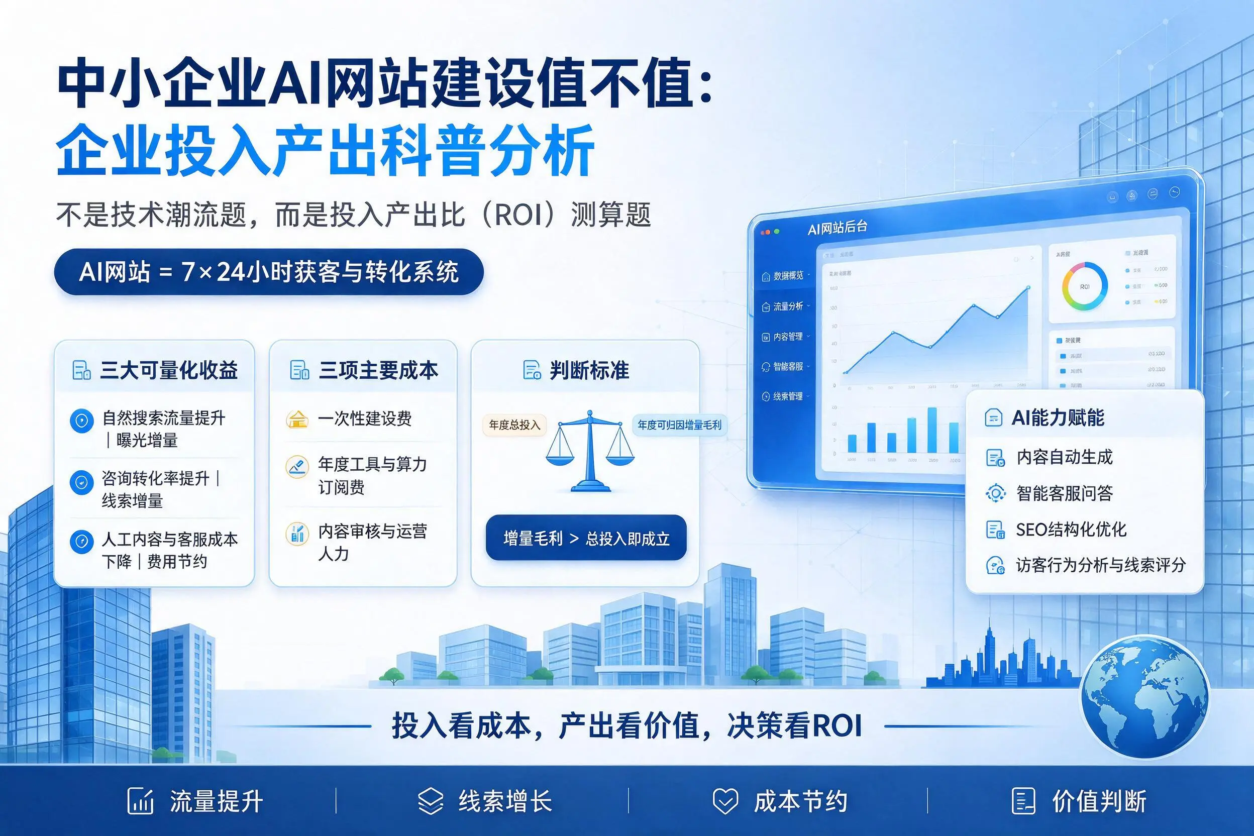 中小企业AI网站建设值不值：安徽企业投入产出科普分析
