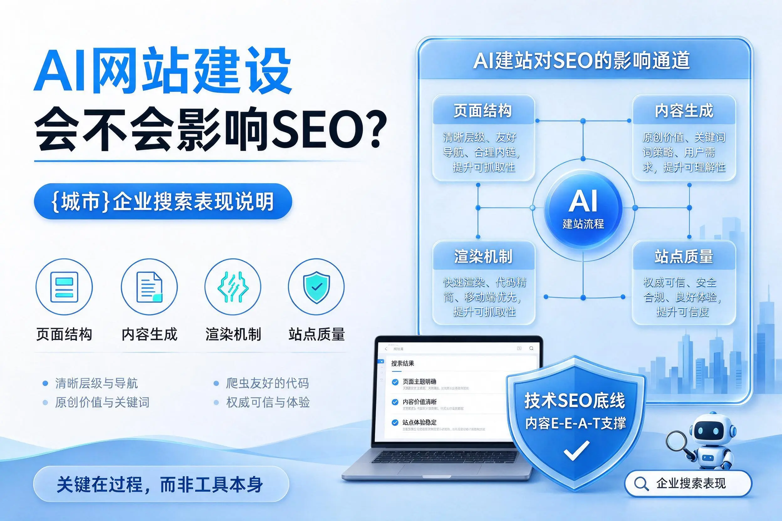 AI网站建设会不会影响SEO？安徽企业搜索表现说明