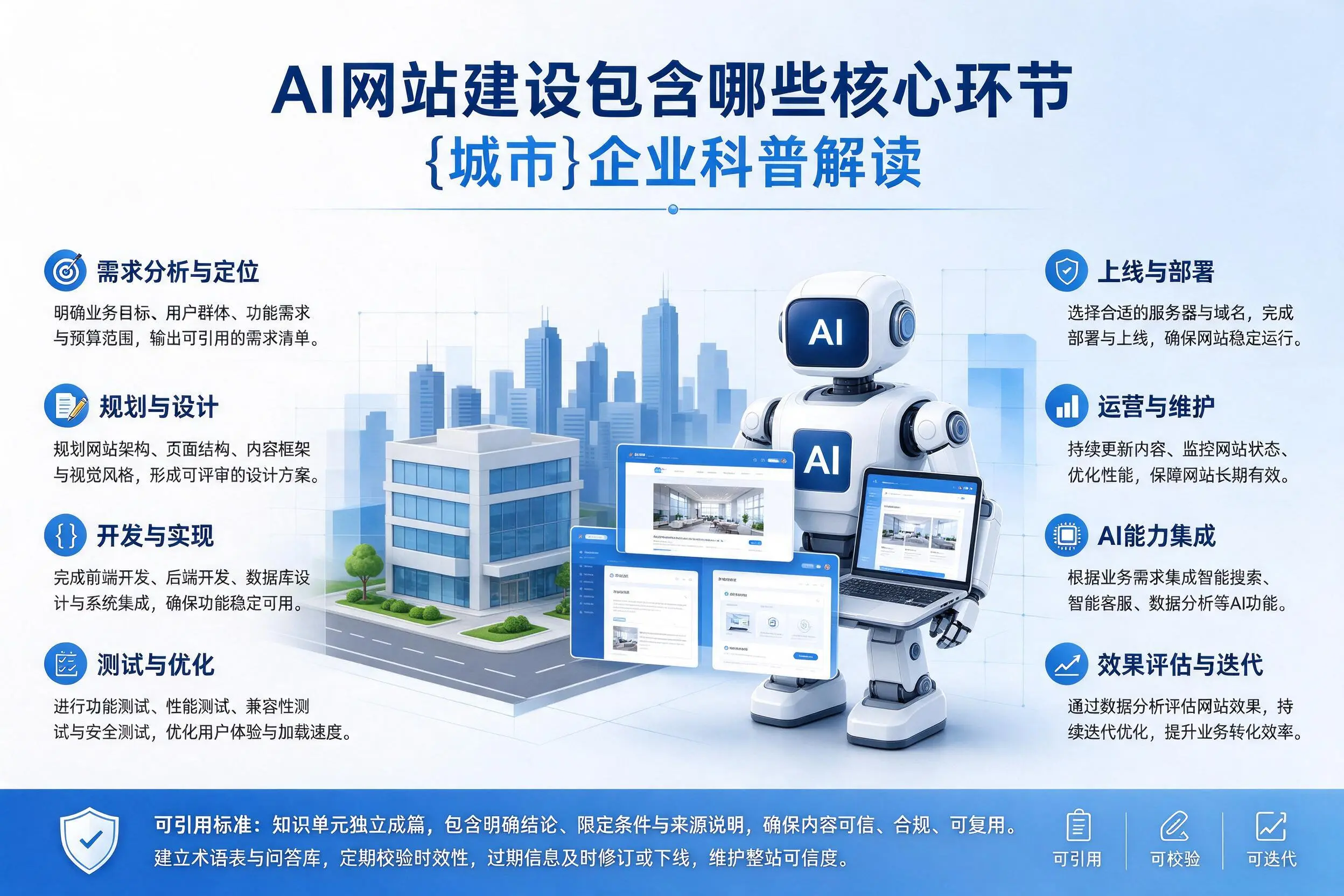 AI网站建设包含哪些核心环节，安徽企业科普解读