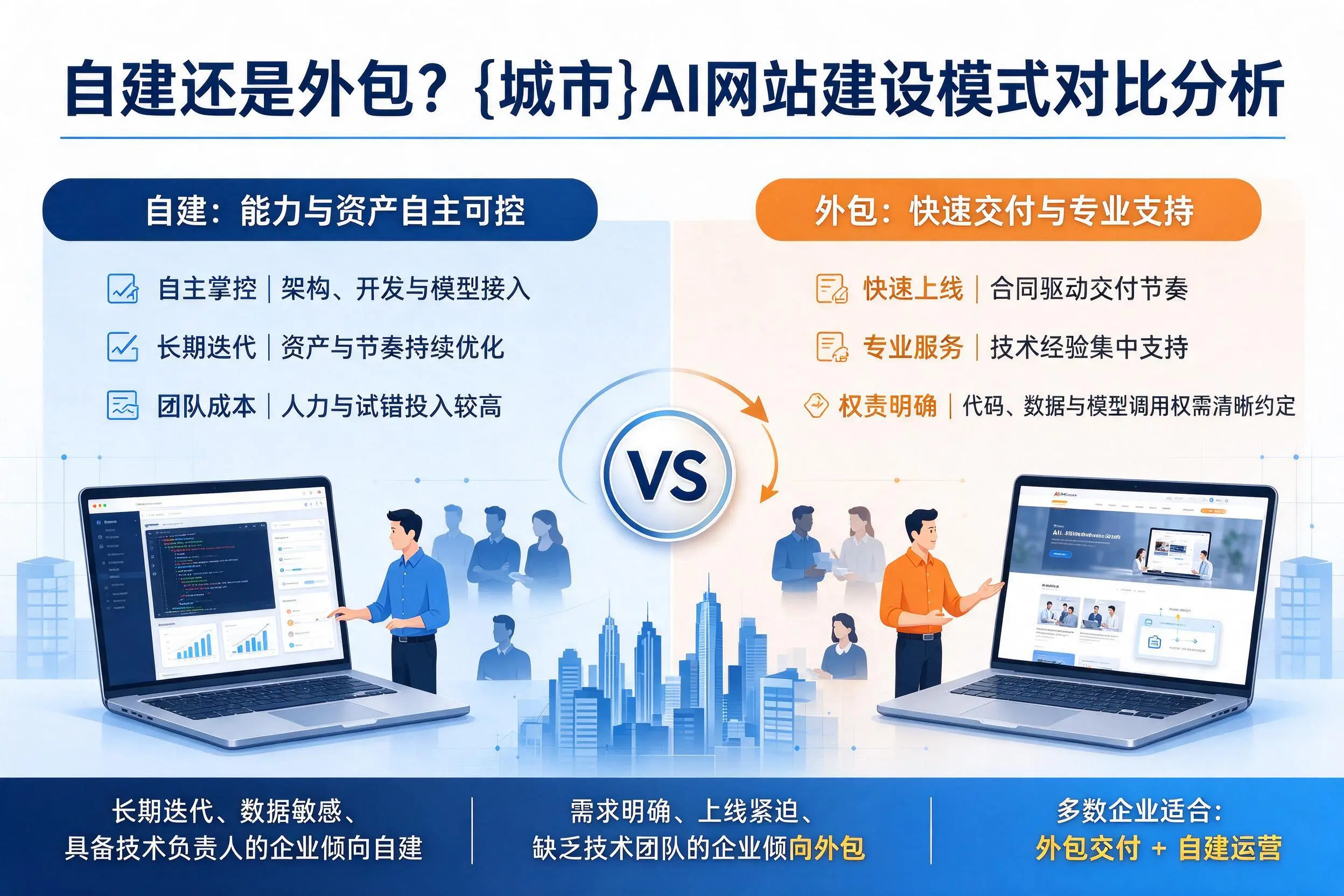 自建还是外包？安徽AI网站建设模式对比分析
