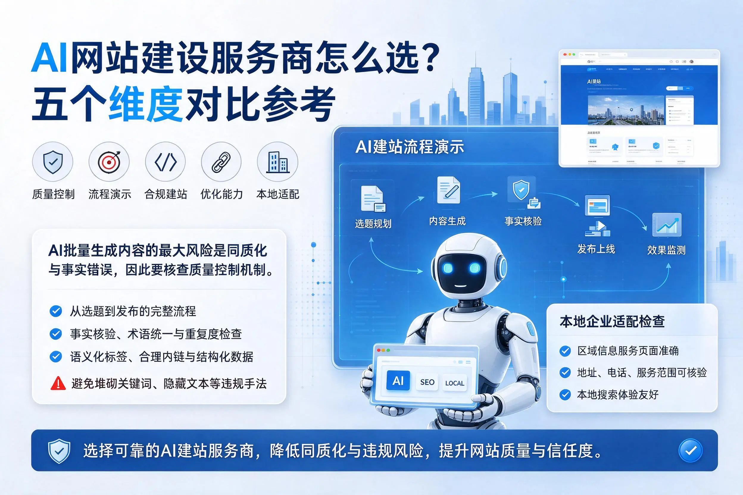 安徽AI网站建设服务商怎么选？五个维度对比参考
