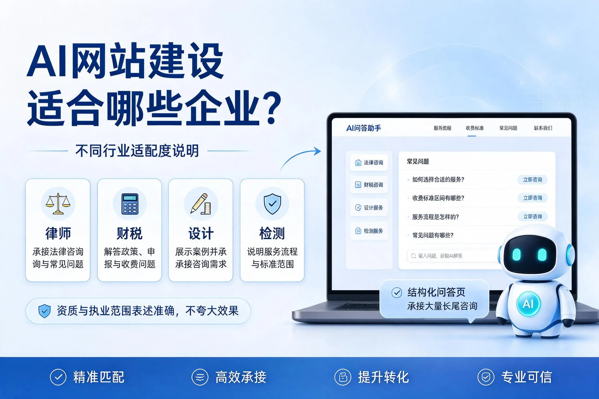 AI网站建设适合哪些企业？安徽不同行业适配度说明