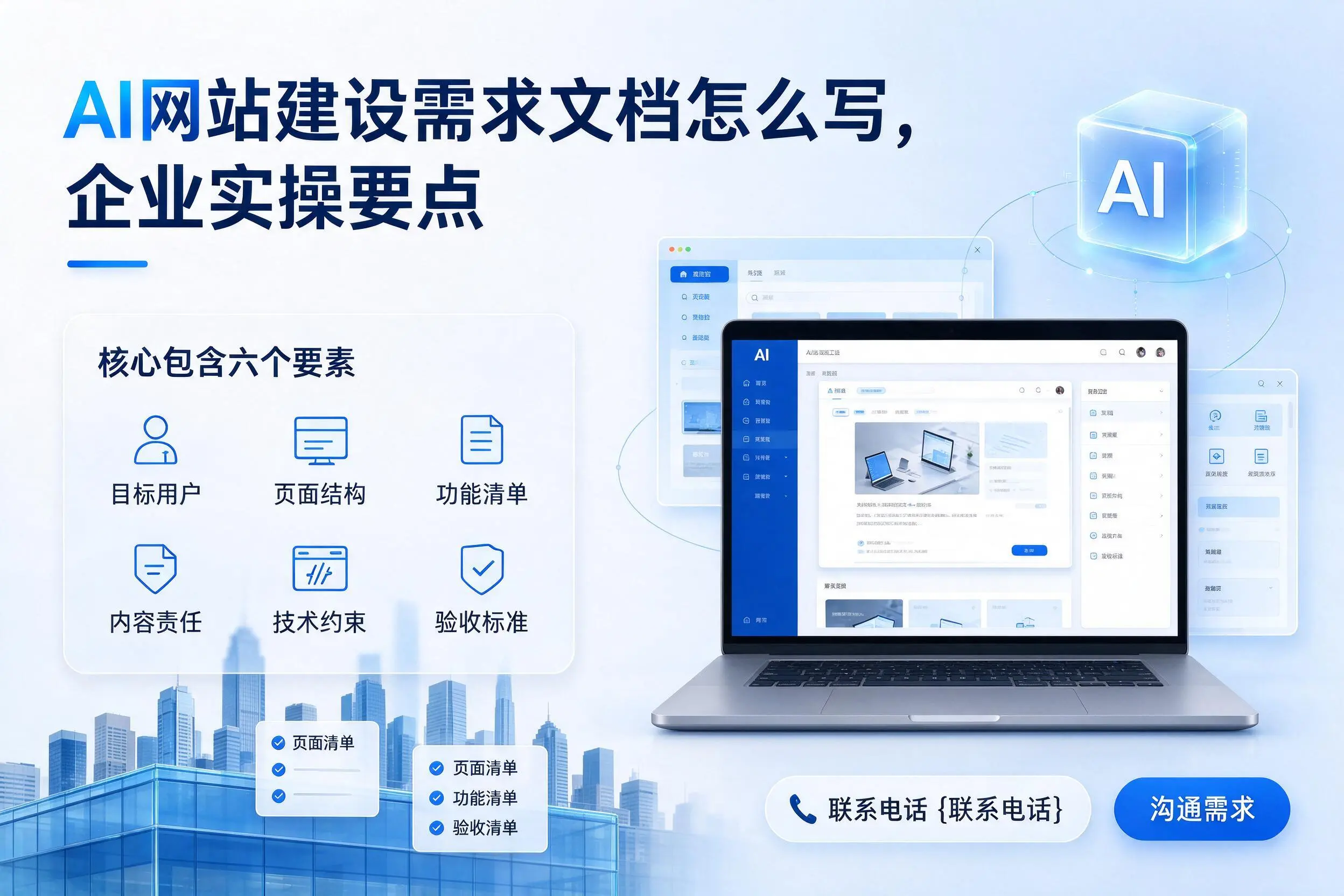AI网站建设需求文档怎么写,安徽企业实操要点
