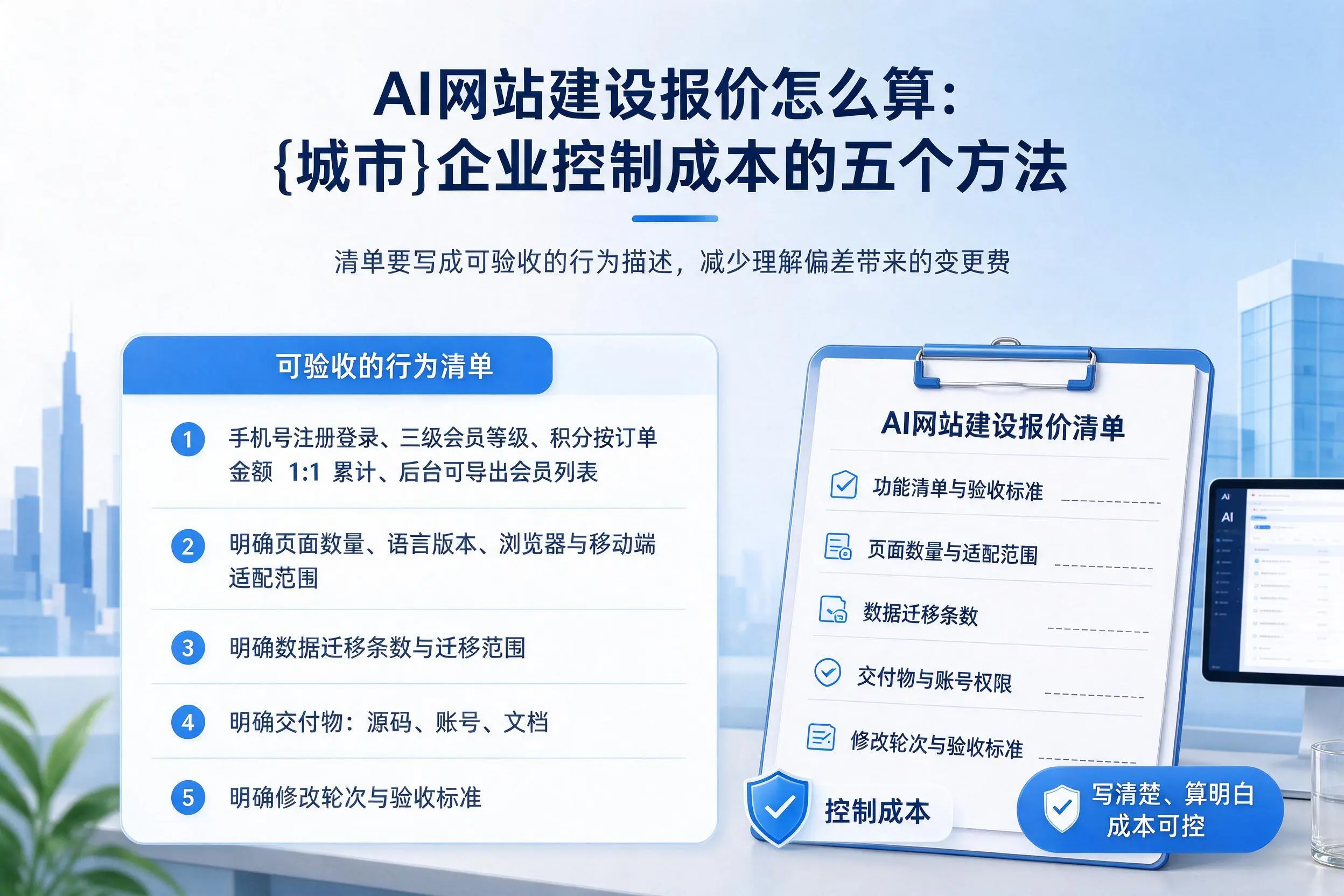 AI网站建设报价怎么算:安徽企业控制成本的五个方法